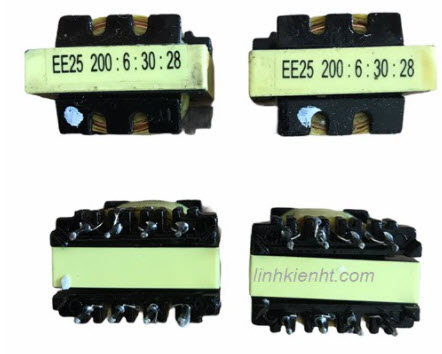 Linh kiện Biến áp nguồn xung máy hàn EE25 200:6:30:28 biến áp nguồn 24V máy hàn