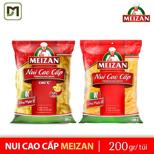 Combo 3 bịch Nui cao cấp Meizan gói 200g