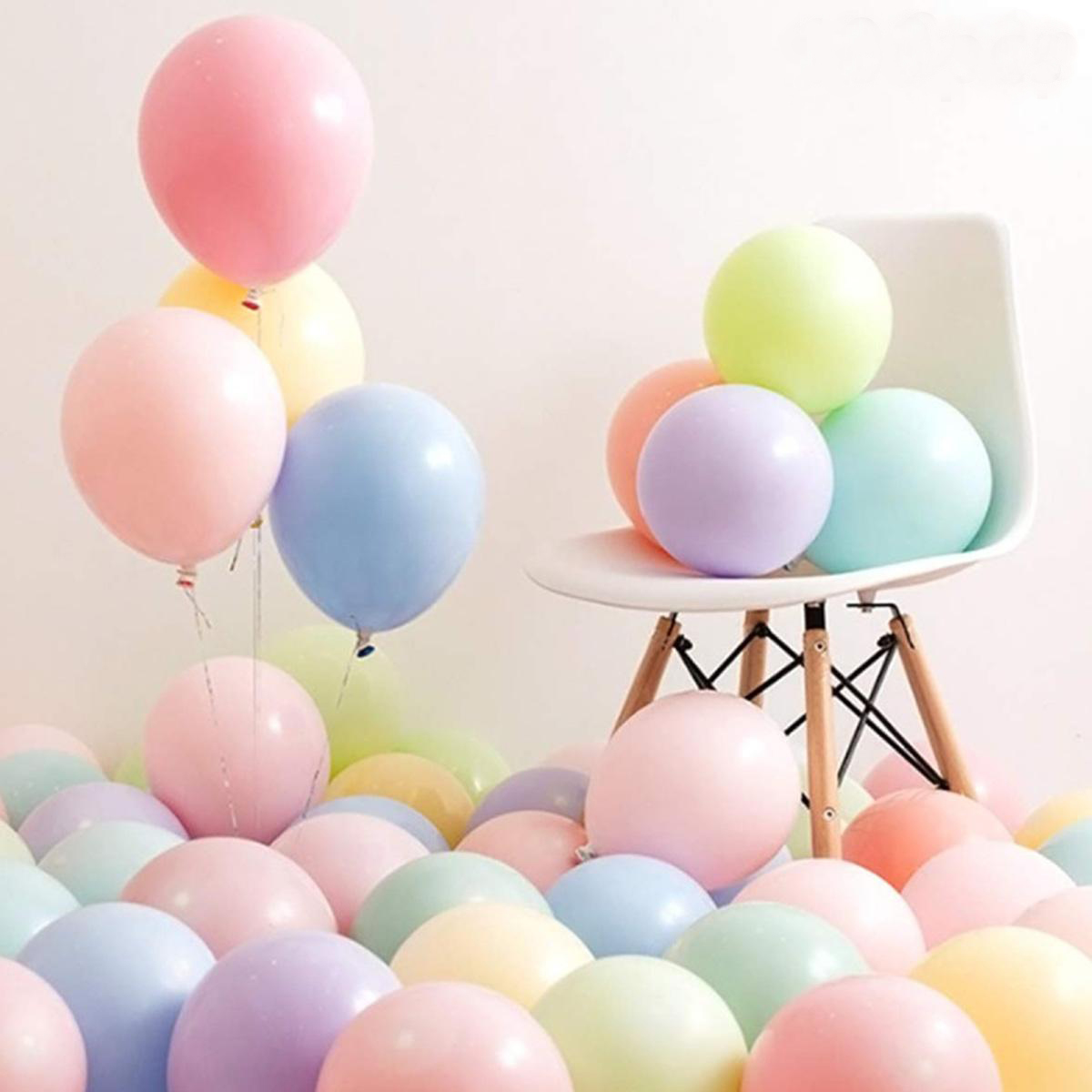 Set 100 bóng bay trang trí sinh nhật tông lì ,bong bóng phòng cưới, sự kiện