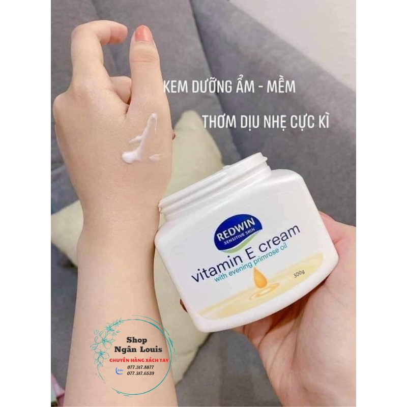 [CHUẨN ÚC] KEM DƯỠNG THỂ VITAMIN E REDWIN ÚC 300G