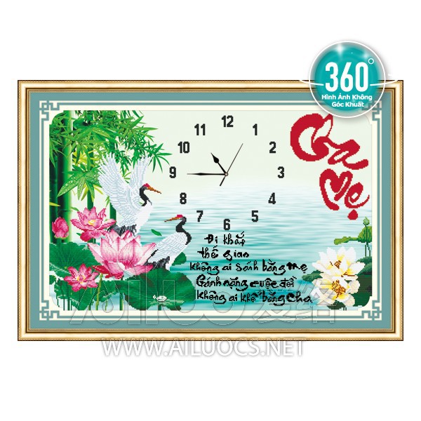 [HCM]Tranh đính đá Đồng Hồ Cha Mẹ 77336