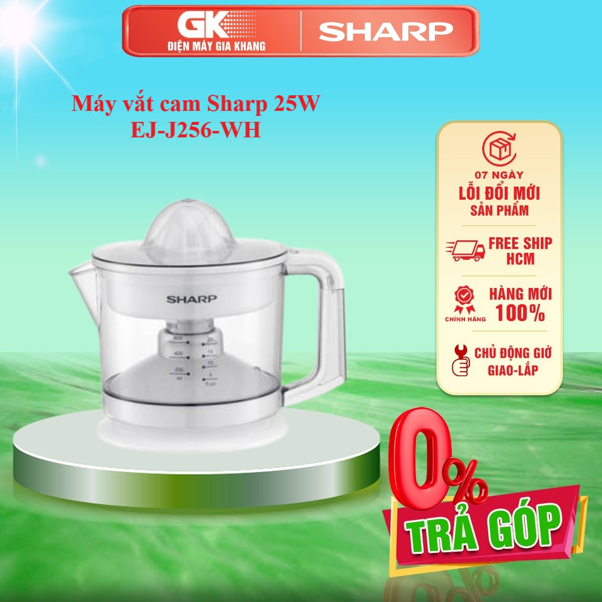 Máy vắt cam Sharp EJ-J256-WH - GIAO TOÀN QUỐC - FREESHIP HCM