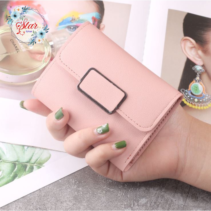 Ví nữ ngắn, ví đẹp cầm tay mini vuông g06