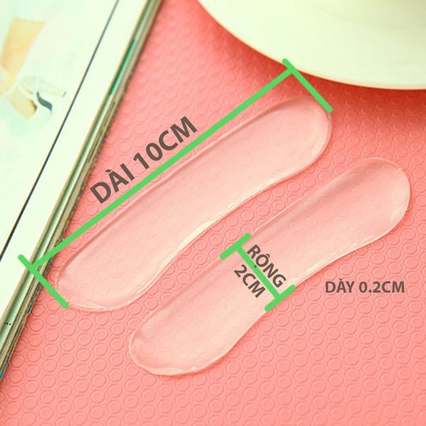 Combo 2 miếng lót giày silicon dán gót chân siêu mềm