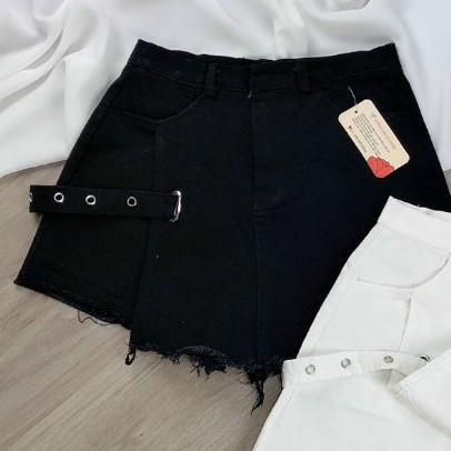 Quần Shorts Giả Váy Lưng Cao