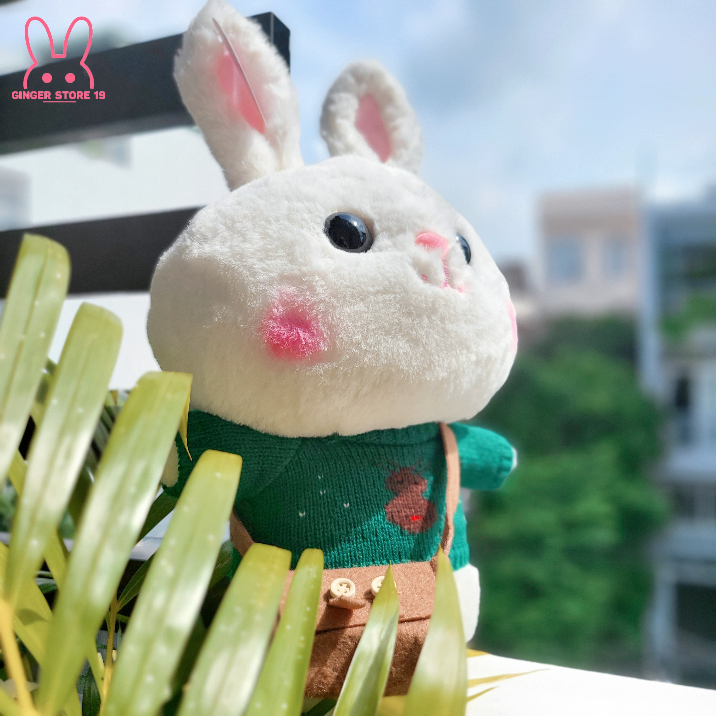 [Thỏ bông] Gấu bông thỏ mặc váy, áo đáng yêu (Thú nhồi bông thỏ)