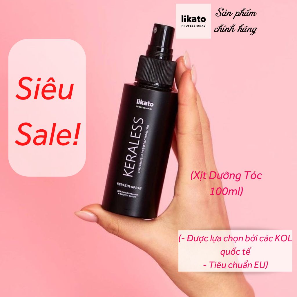 Xịt dưỡng tóc, keratin phục hồi tóc KERALESS LIKATO PROFESSIONAL 100ml