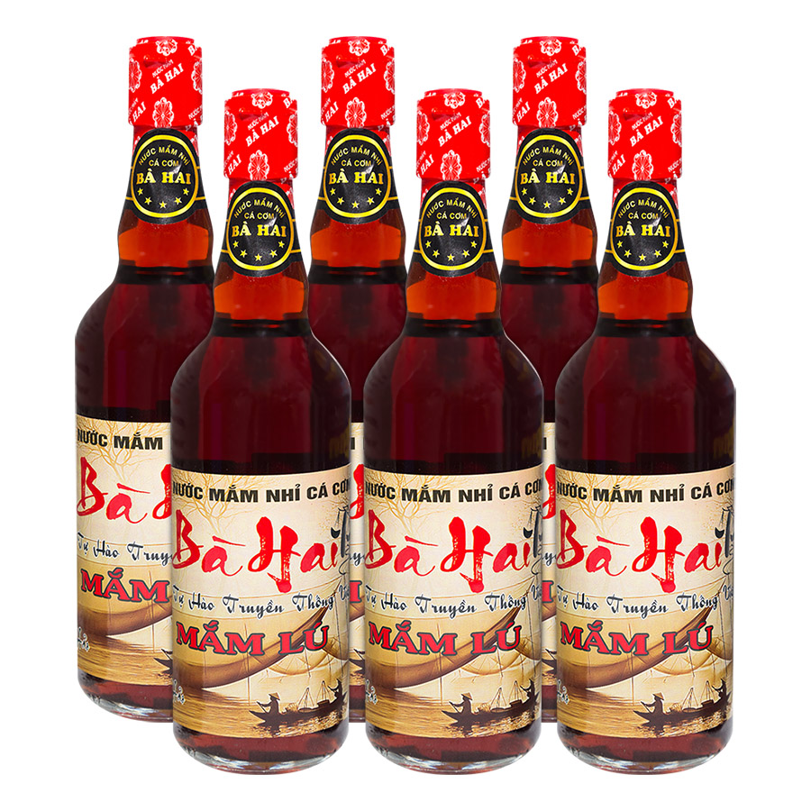 Nước Mắm Lú Bà Hai loại đặt biệt MS40A ( thùng 6chai x 500ml )