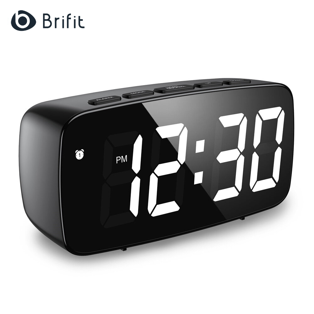 Brifit đồng hồ kỹ thuật số, đồng hồ để bàn nguồn usb, đồng hồ báo thức led tự động thay đổi độ sáng dành cho phòng ngủ văn phòng em bé