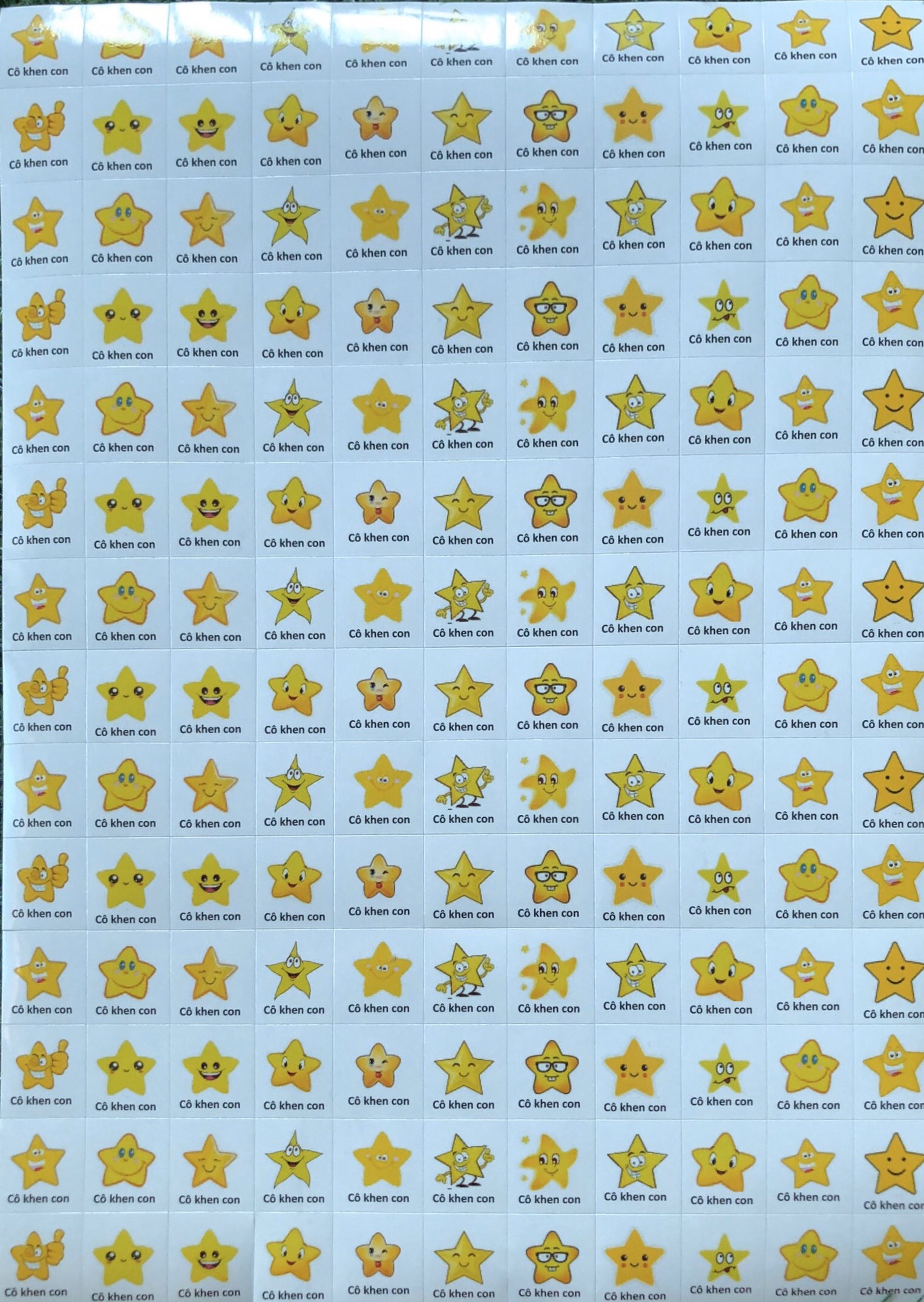 Sticker khen thưởng học sinh