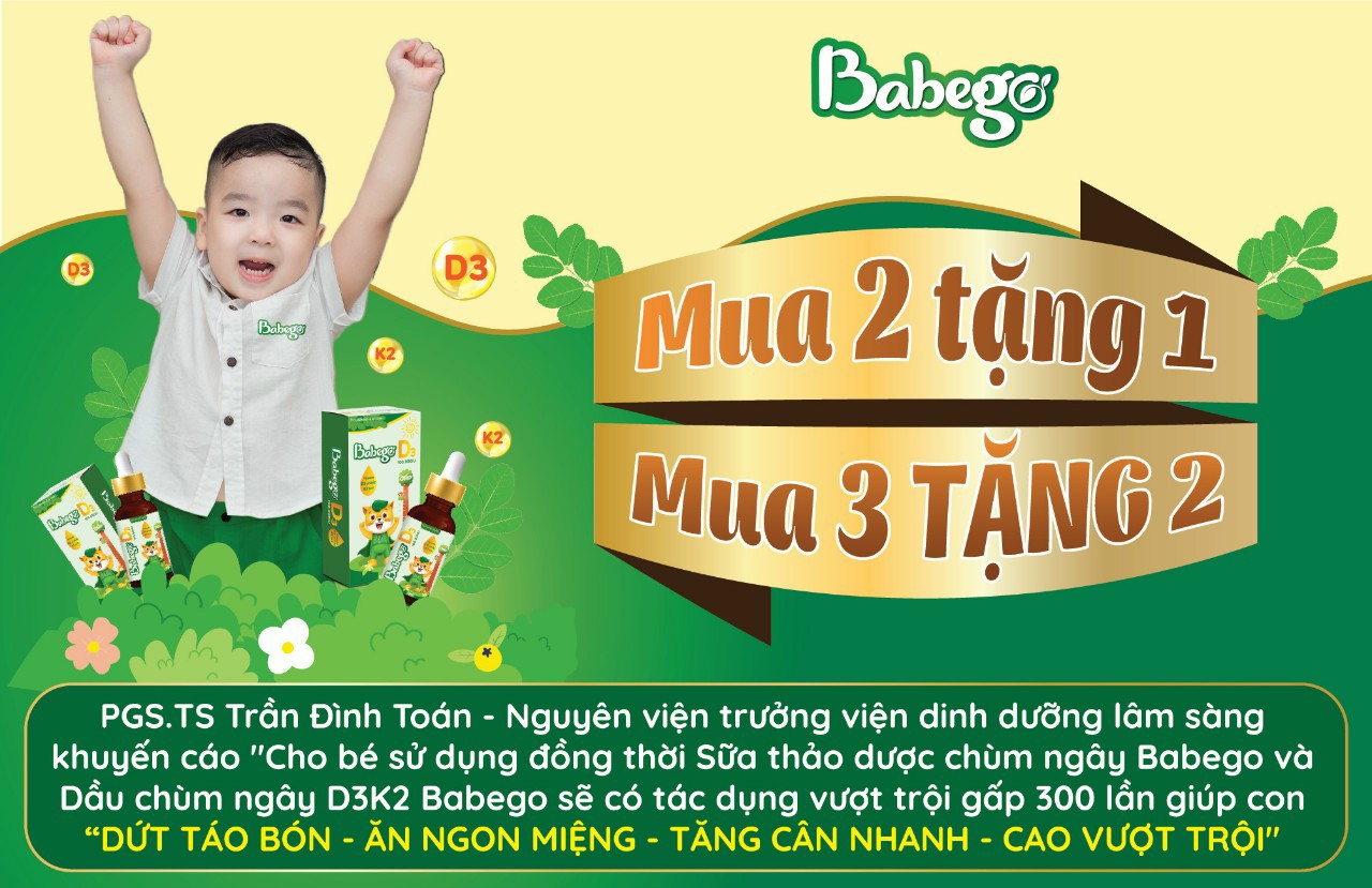 DẦU CHÙM NGÂY VITAMIN D3 K2 BABEGO 10ML TỪ ĐỨC