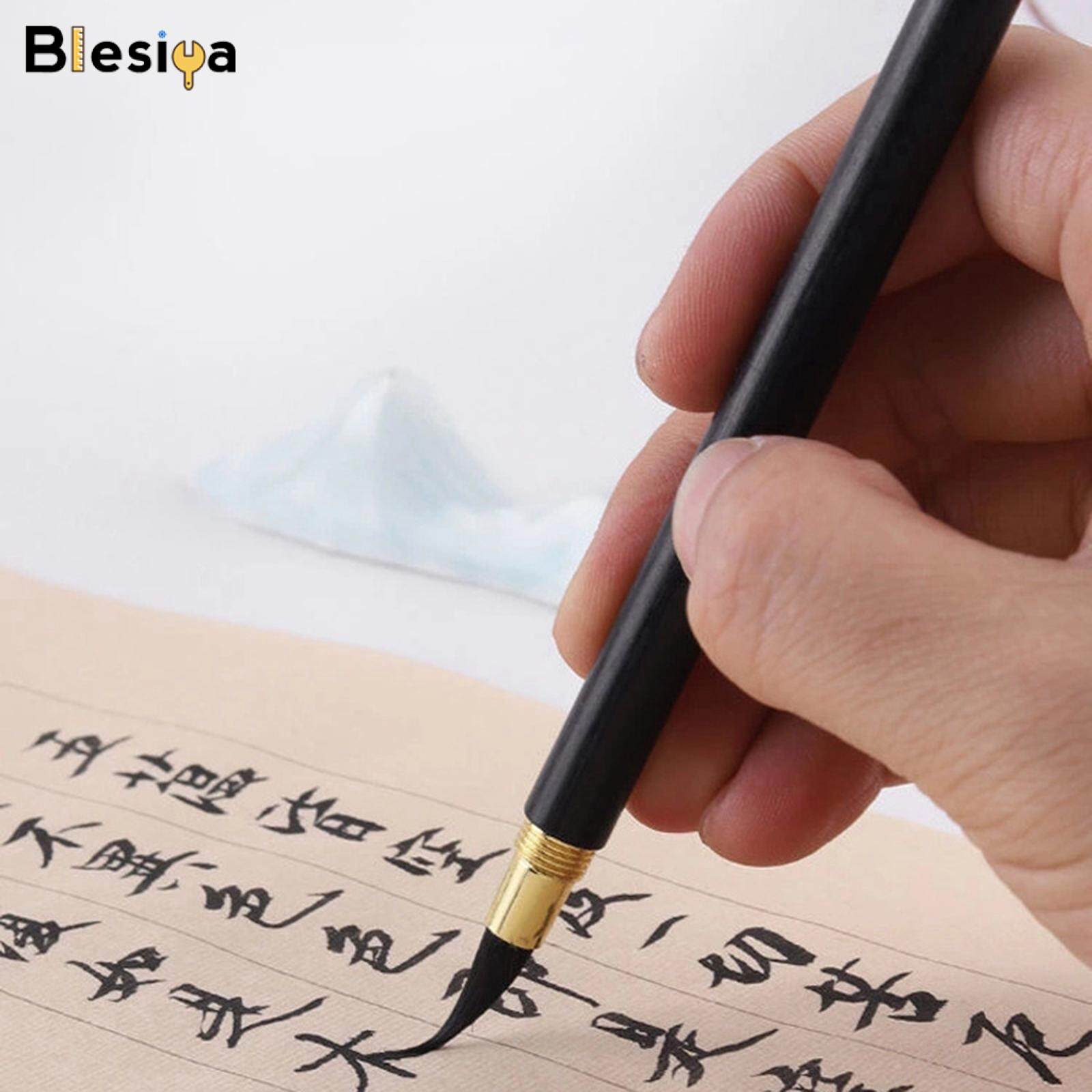 Blesiya Calligraphy Writing Brush Ink Brush Wooden Handwriting Pen for Calligrapher