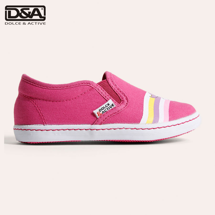 Giày Sneaker Bé gái thời trang D&A BG1704 đỏ và hồng