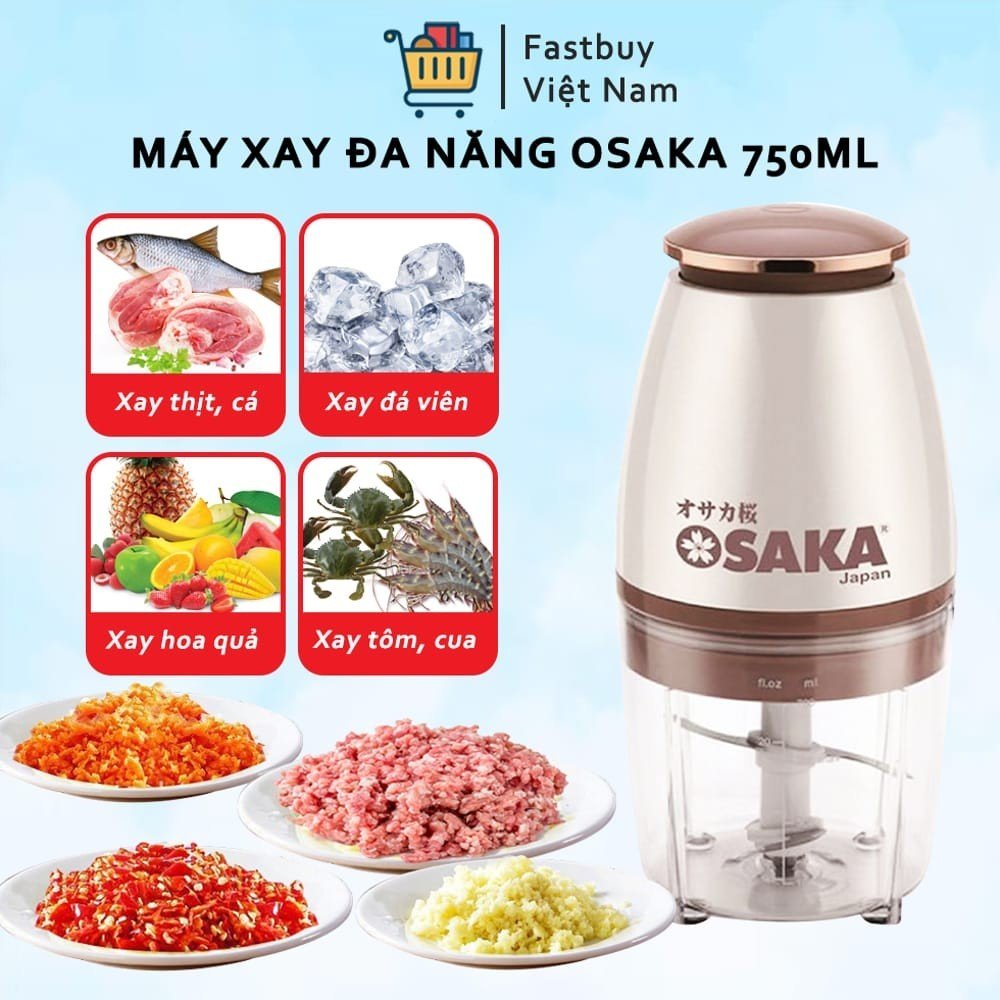 [Voucher 7% Max 800K]Máy Xay Đa Năng Osaka Nhật Bản FP126-P Phiên Bản Mới Nhất, Động Cơ Công Suất  Cực Lớn, Thiết Kế Thông Minh Gọn Nhẹ