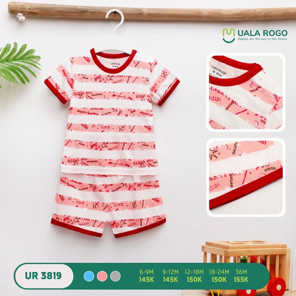 Bộ cộc tay cho bé Uala Rogo UR3819