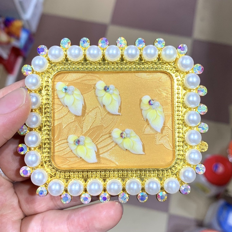 Hoa bột,hoa góc số 2 trang trí móng
