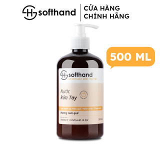 Nước rửa tay Softhand Cam Quế 500mL giúp làm sạch tay hiệu quả, dưỡng ẩm, không gây khô da thumbnail