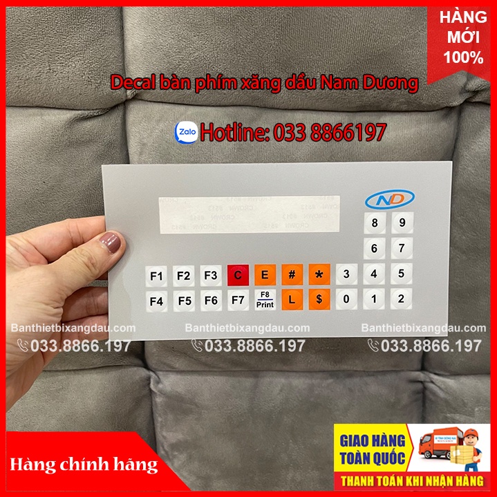 Decal bàn phím xăng dầu Nam Dương