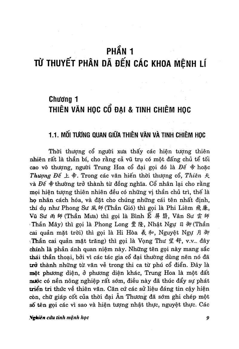 Sách Nghiên Cứu Tinh Mệnh Học