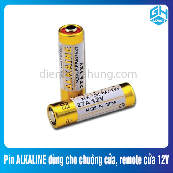 {1 viên}Pin ALKALINE dùng cho chuông cửa, remote cửa 12V