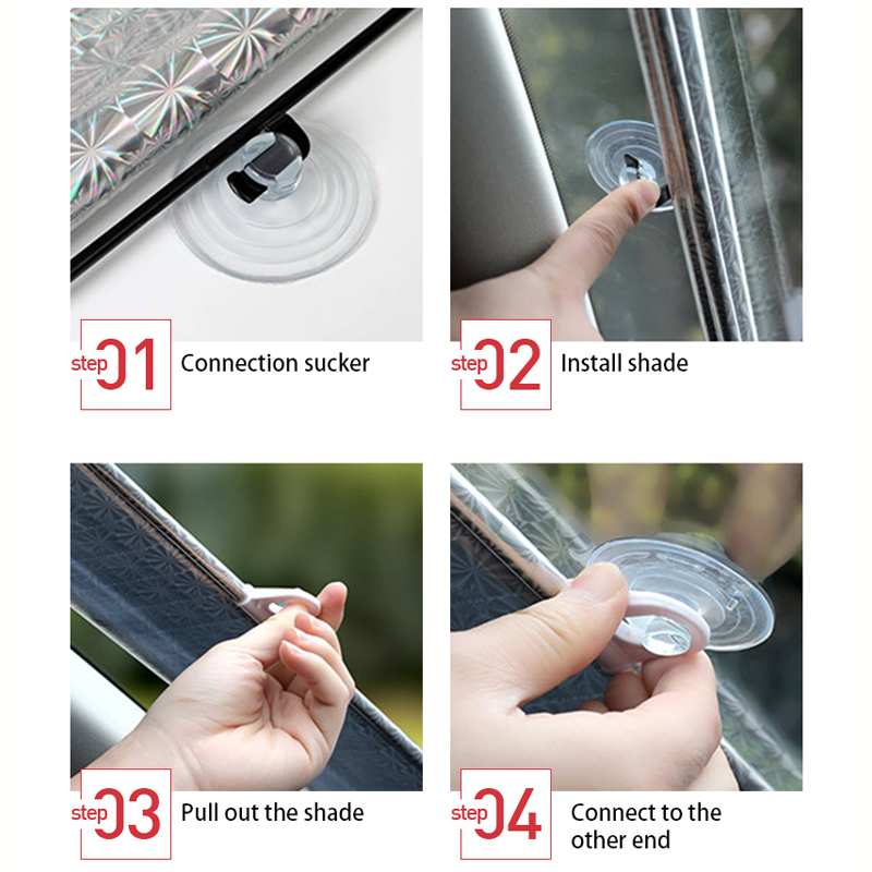 Interior Car Sun Shade Cover Windshield Curtain Universal Front Window UV Protector