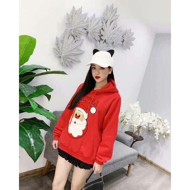 Áo hoodie ông già noel chất nỉ bông dày siêu ấm  75