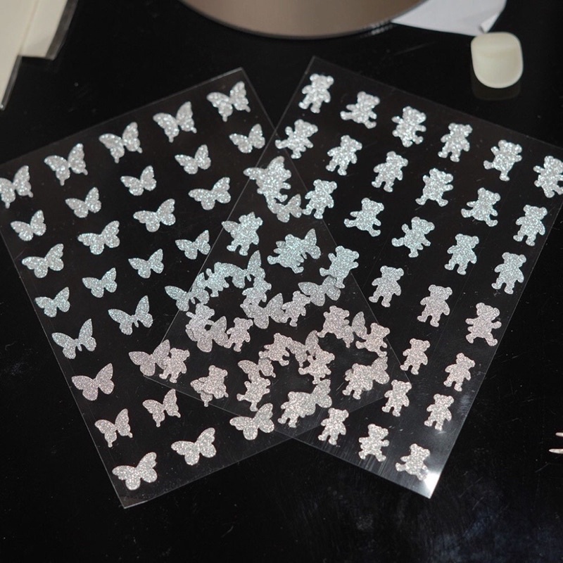 Sticker hình dán nhũ flash trang trí móng Siêu HOT