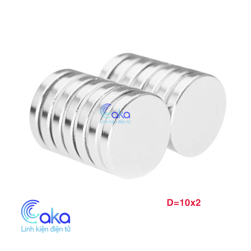 Bộ 5 Nam châm đất hiếm 10x2 mm, Nam châm vĩnh cửu