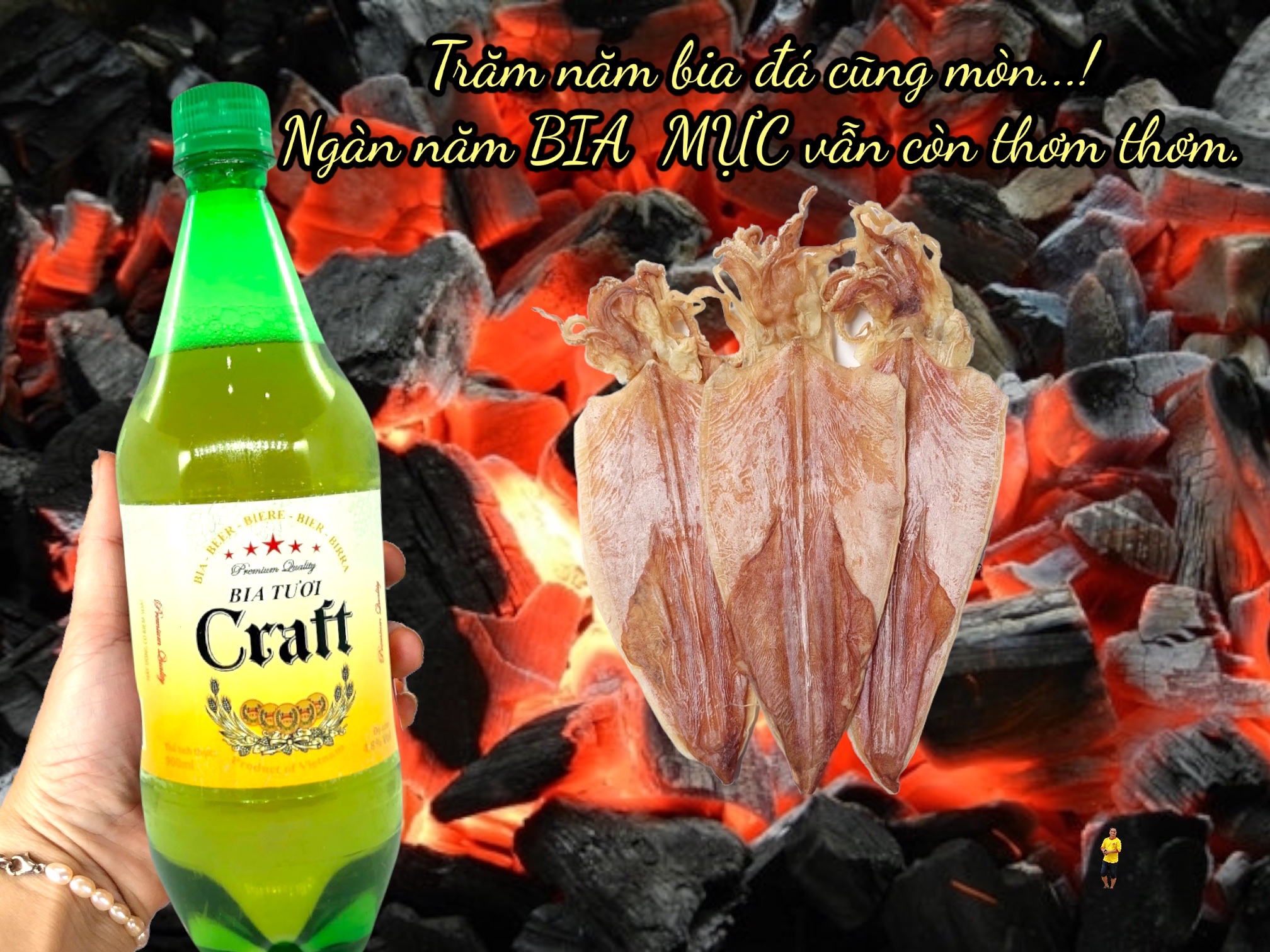 Bia Tươi Craft (chai nhựa 900ml) CHÍNH HÃNG