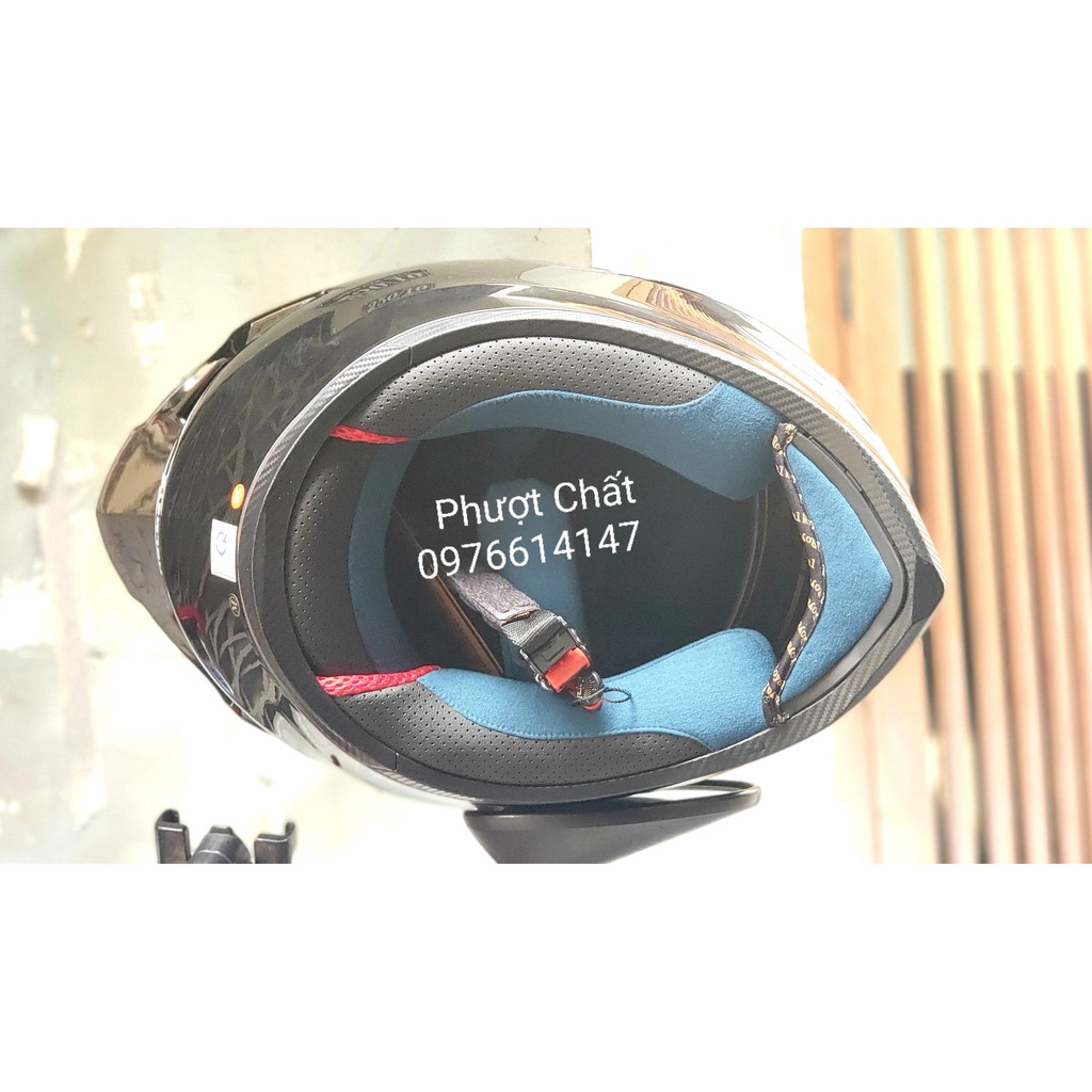 Nón bảo hiểm Fullface 1 kính M138b lên tem 46 đỏ