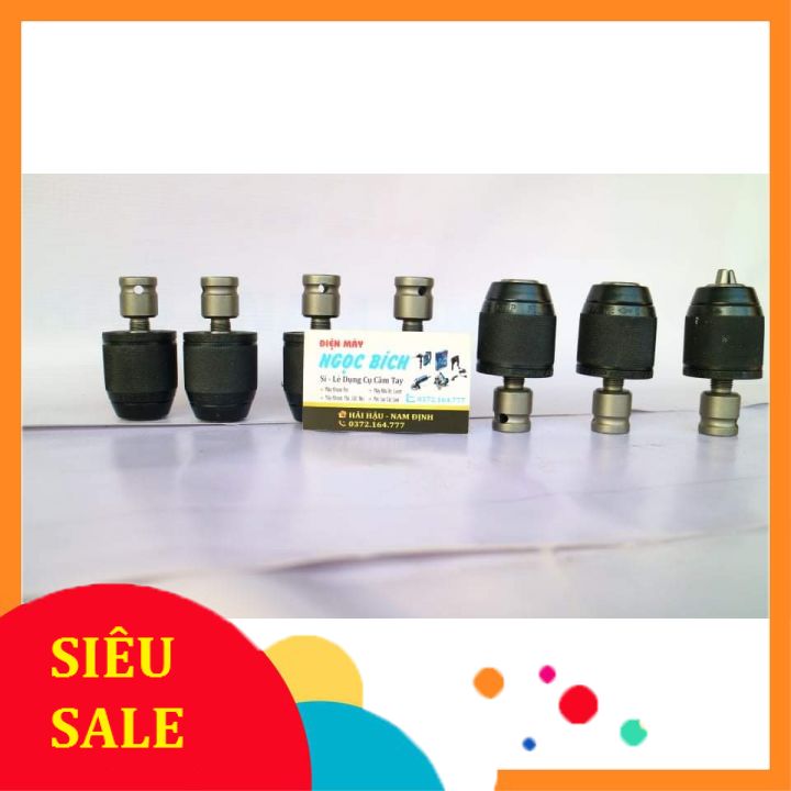 Đầu kẹp mang ranh mũi khoan Auto Lock 13mm bằng kim loại kèm đầu chuyển gắn súng siết bulong