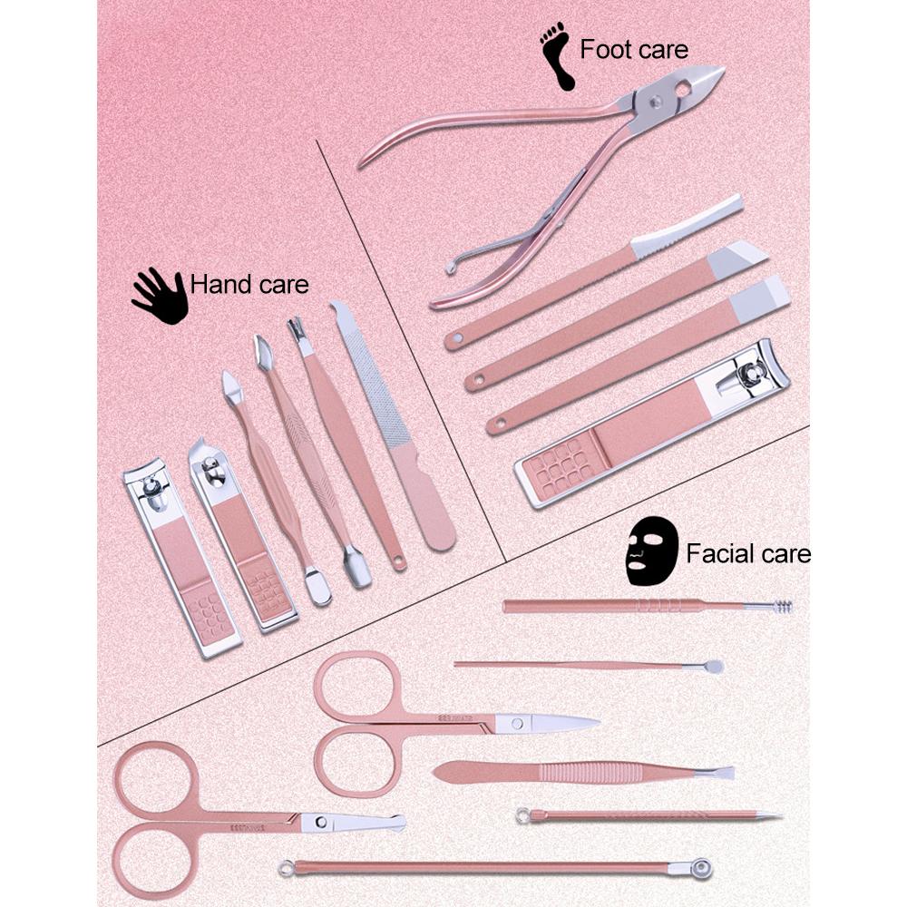 BỘ DỤNG CỤ BẤM MÓNG TAY 18 MÓN (Dụng cụ cắt móng, làm móng, lấy ráy tai, mụn tiện dụng)