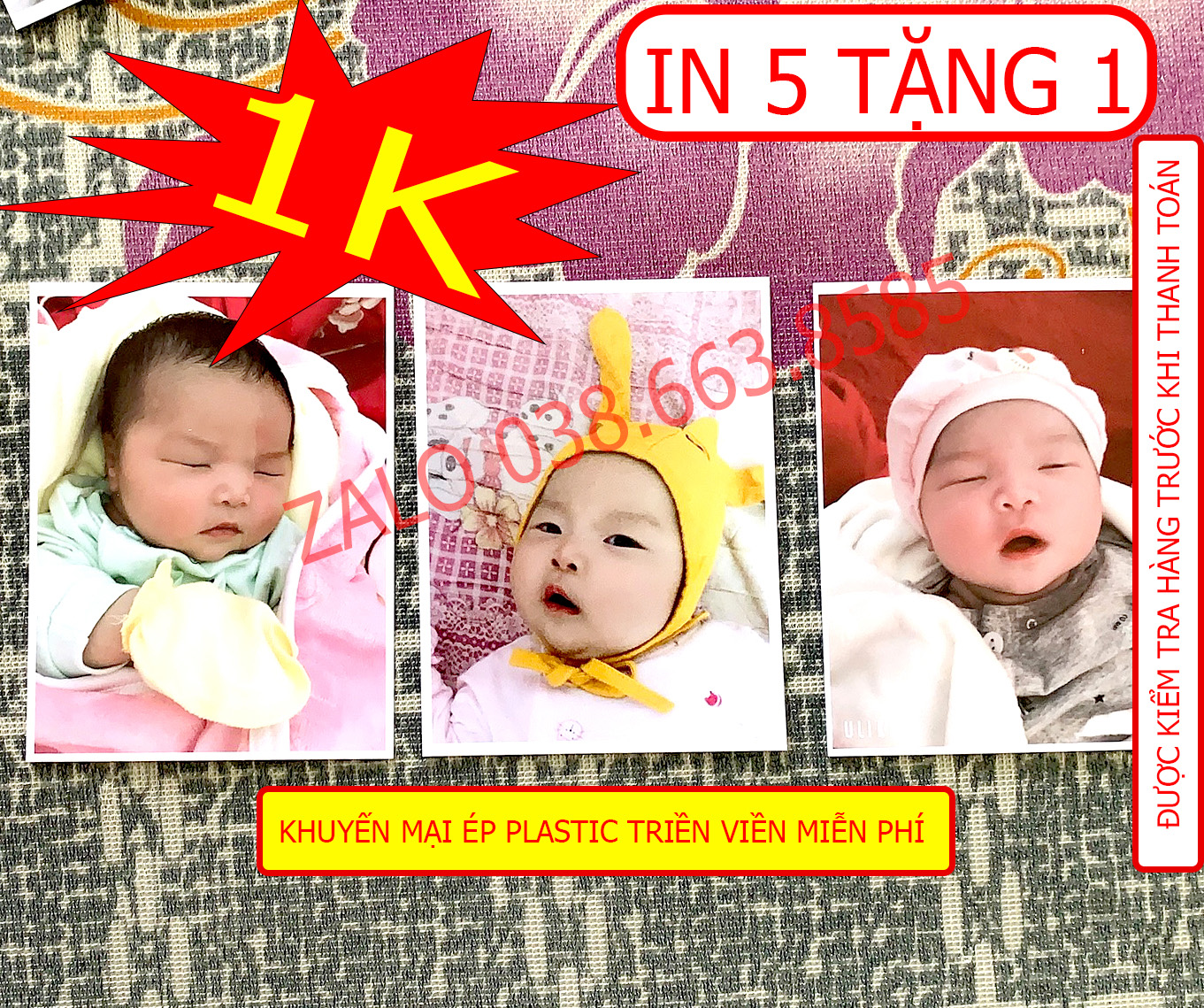 [combo 10 tấm hình] In ảnh 5x7 1K/ 1 TẤM - ép plastic sát viền miễn phí - in 5 TẶNG 1 - in ảnh giá rẻ - in ảnh giá 1k - in ảnh cho bé