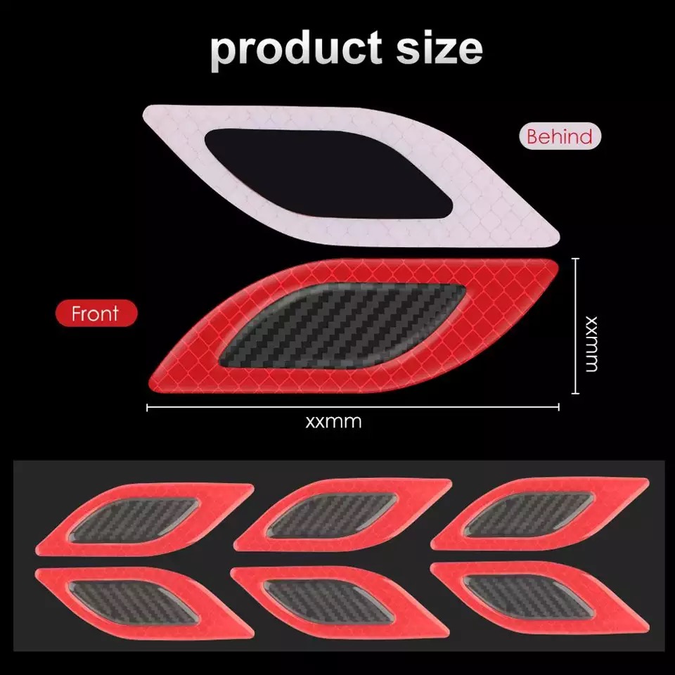 [HCM]Bộ 6 miếng decal phản quang xe ô tô