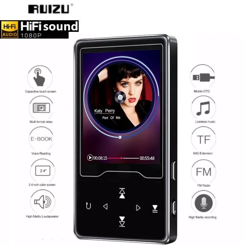 (Quà tặng kèm đặc biệt trị giá 159K) Máy nghe nhạc MP3/MP4 chất lượng cao màn hình lớn HD 2.4 inches xem phim cực đã Ruizu D08 - May nghe nhac MP3/MP4 - May nghe nhac Ruizu