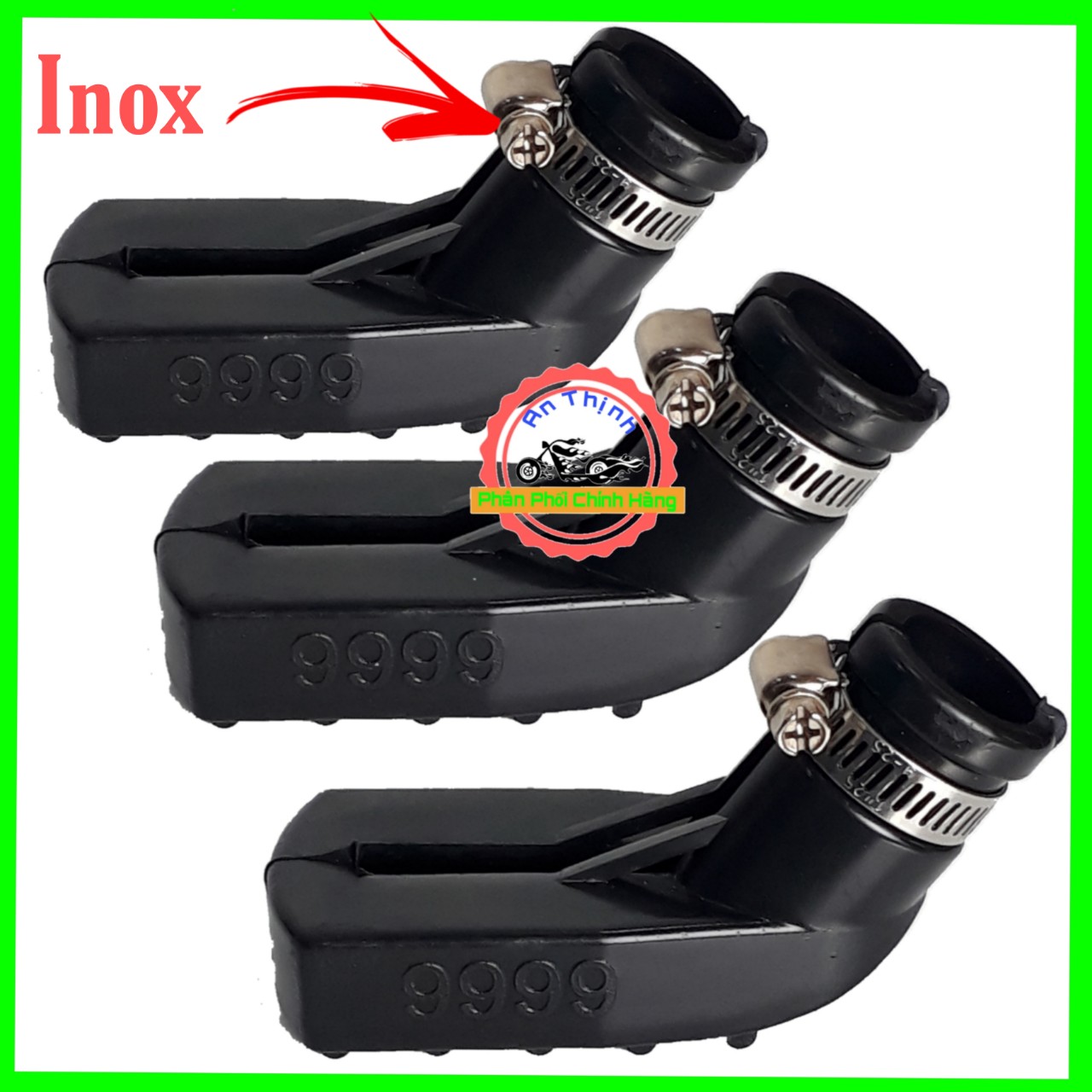 Combo 2 Bọc Chân Chống Xe Máy Gồm Đai Inox