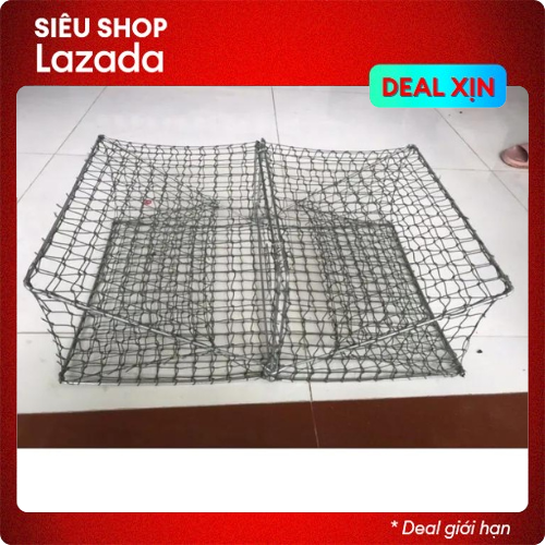 ComBo 10 lồng bẫy cua, rập đặc cua, rập cua biển móc gài inox, sườn kẻm 4li,Mắt lưới 2,2cm