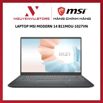 Laptop MSI Modern 14 B11MOU-1027VN | i3 1115G4 | 8GB RAM | 256GBSSD | 14.0 inch FHD | Win11 | Xám - Hàng Chính Hãng