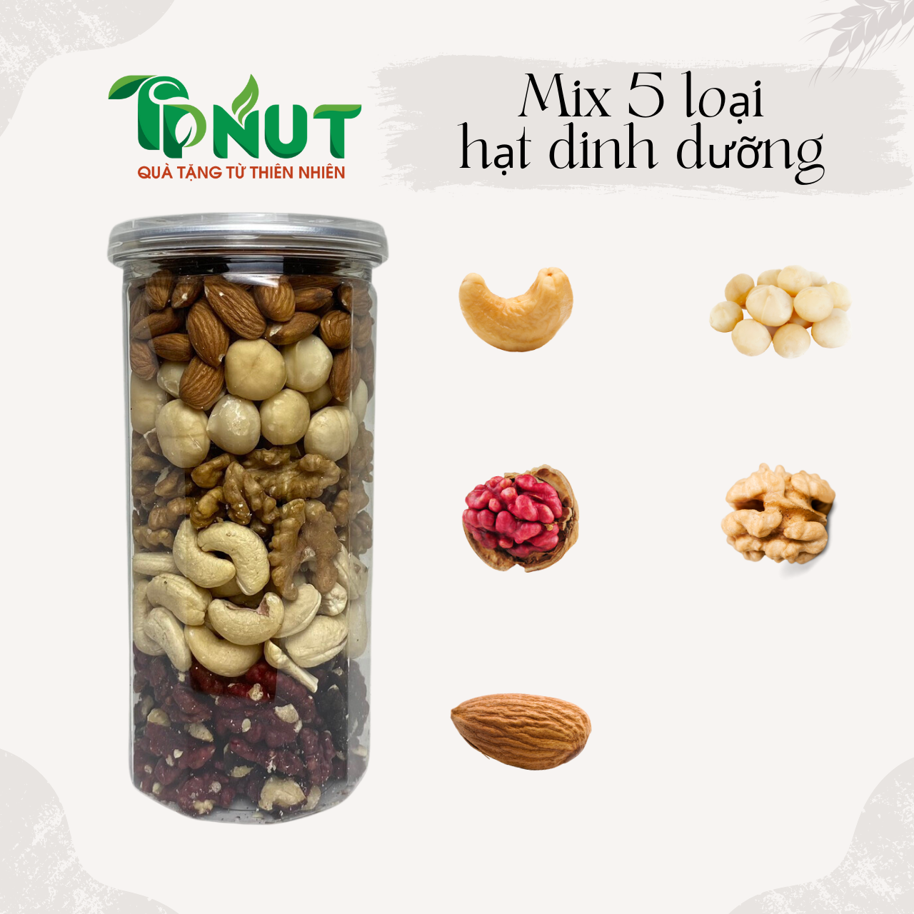 500 Hạt dinh dưỡng mix 5 loại hạt dinh dưỡng cao cấp TPNut