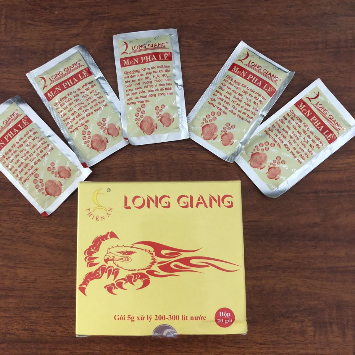 10 gói Men pha lê làm trong nước bể cá