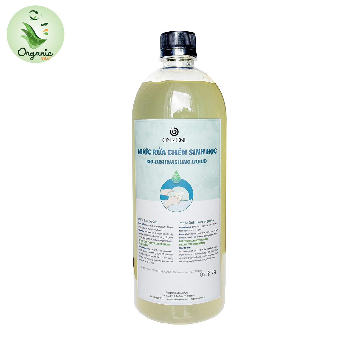 Nước rửa chén sinh học One4One 1L 4.9L