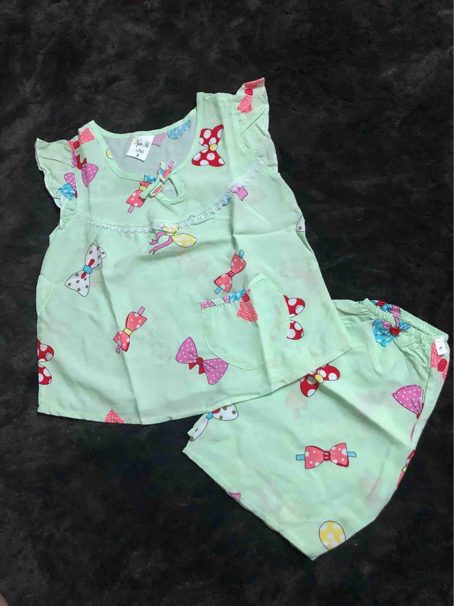 Combo 3 bo tole 2 da quần lửng be gai (be tu 12-14kg)