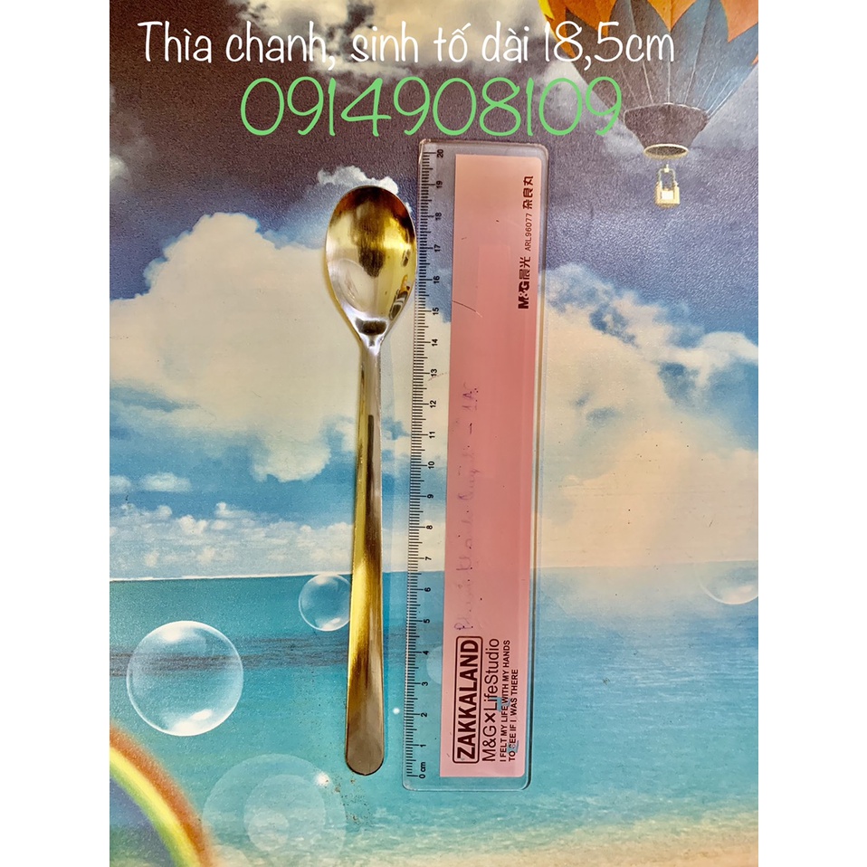 Muỗng cà phê - thìa sinh tố inox (chất dày, bền đẹp)