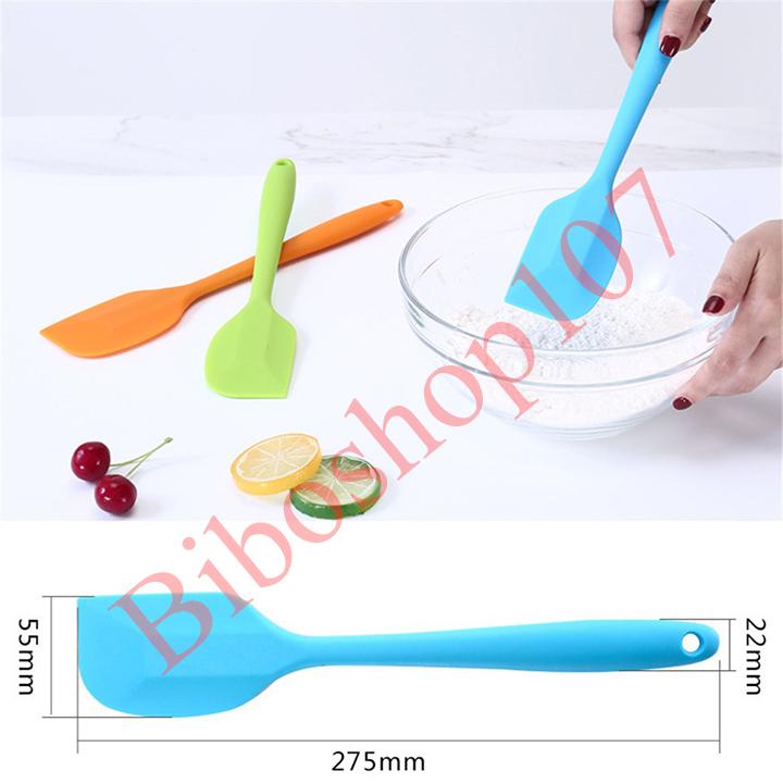 Cây vét bột spatula silicon đúc 21cm (phới silicon)