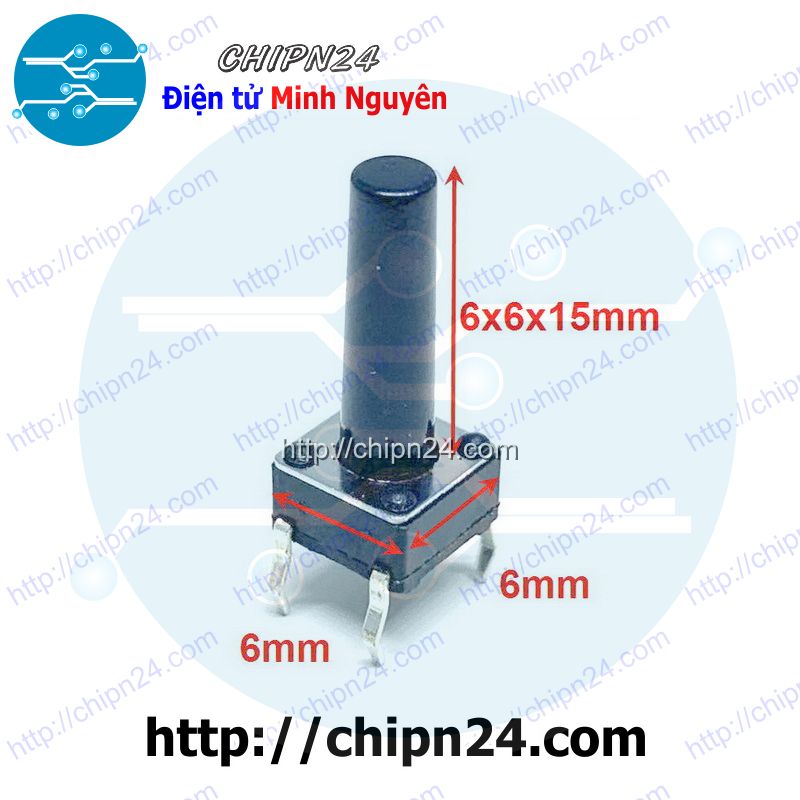Nút nhấn 4 chân 6x6x15mm dip