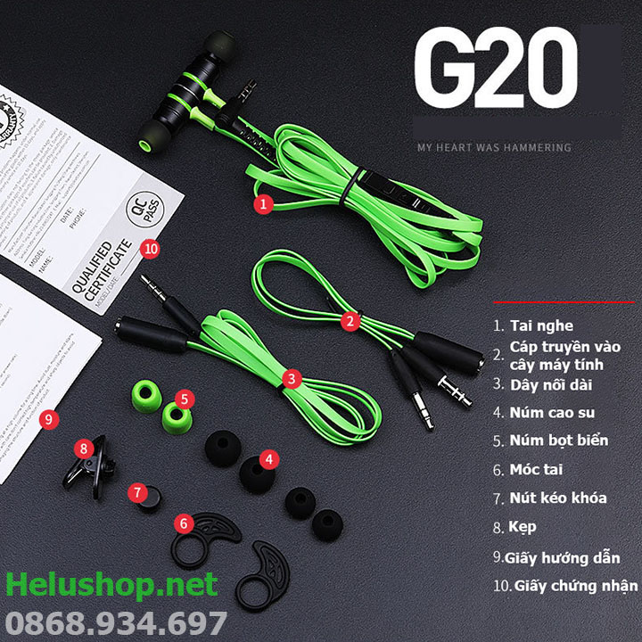Tai nghe Chuyên game GAMING Plextone G20 Có micro đàm thoại