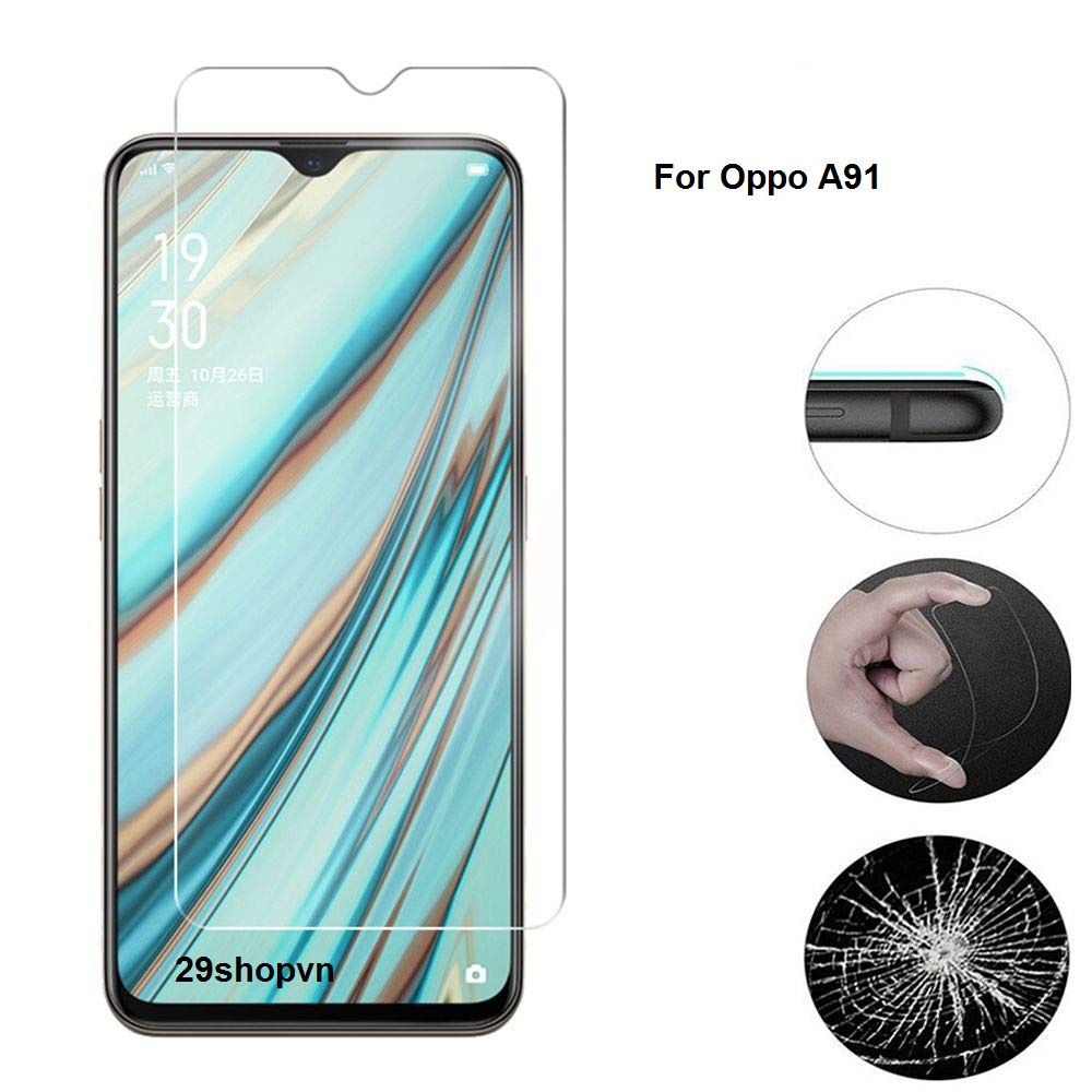 Kính cường lực Oppo A91 (Trong suốt)