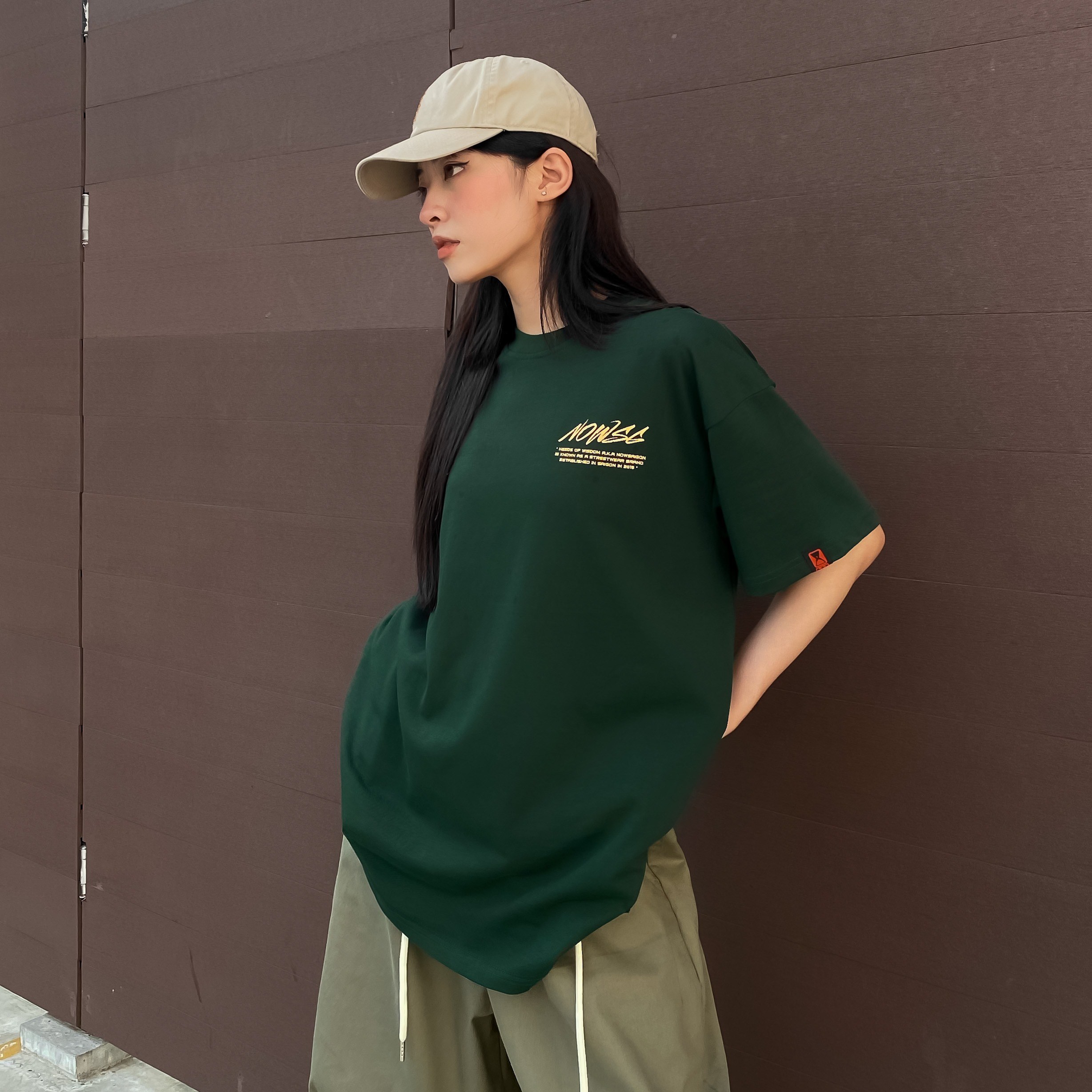 Áo thun NEEDS OF WISDOM Nowsaigon Brush Tee - Green