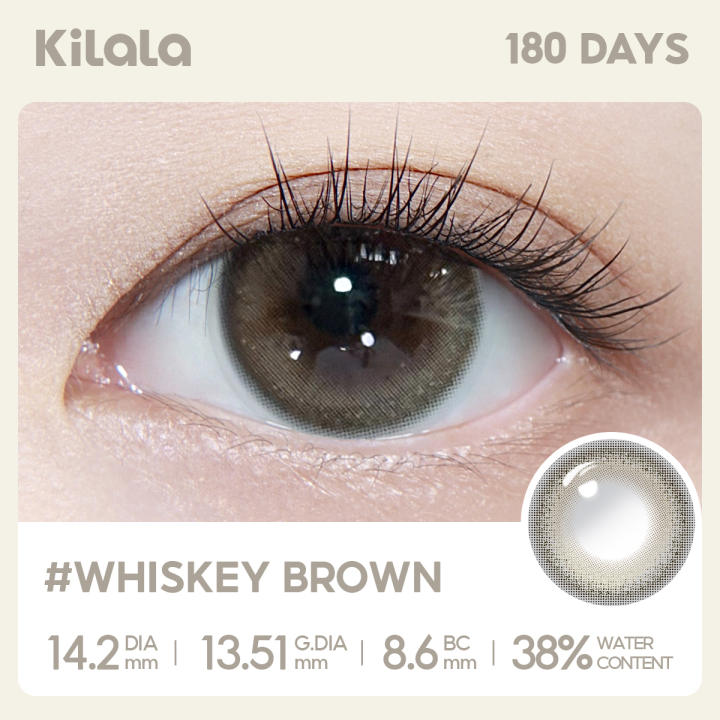 Kilala Kính áp tròng màu nâu 6 tháng Chestnut Milk Brown DIA 14.2mm