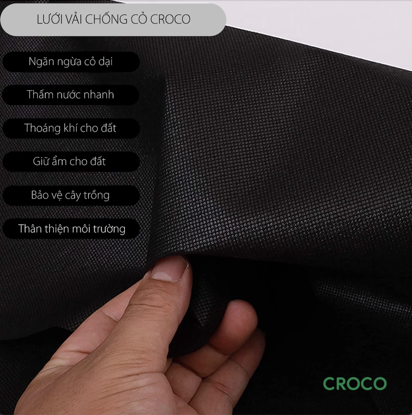 LƯỚI VẢI CHỐNG CỎ CROCO